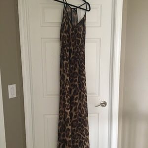 Leopard print maxi dress